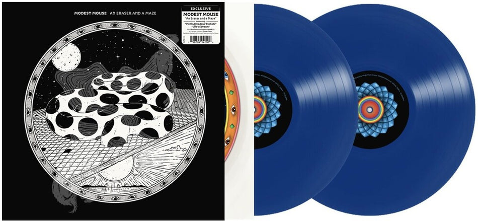 the album cover for Modest Mouse - Eraser & A Maze [Indie Exclusive Ocean Floor Blue 180g EcoSonic Audiophile Vinyl]