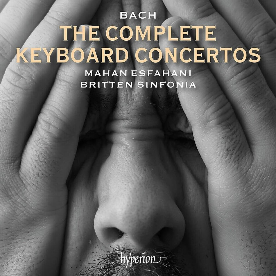 the album cover for Bach / Mahan Esfahani  / Britten Sinfonia - Bach: The Complete Keyboard Concertos (Uk)