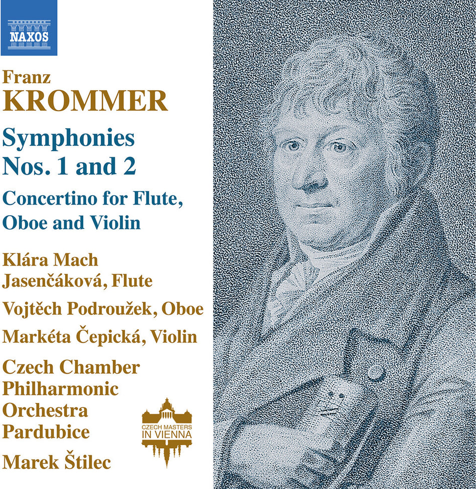 the album cover for Klara Jasencakova  Mach - Krommer: Symphonies Nos. 1-2