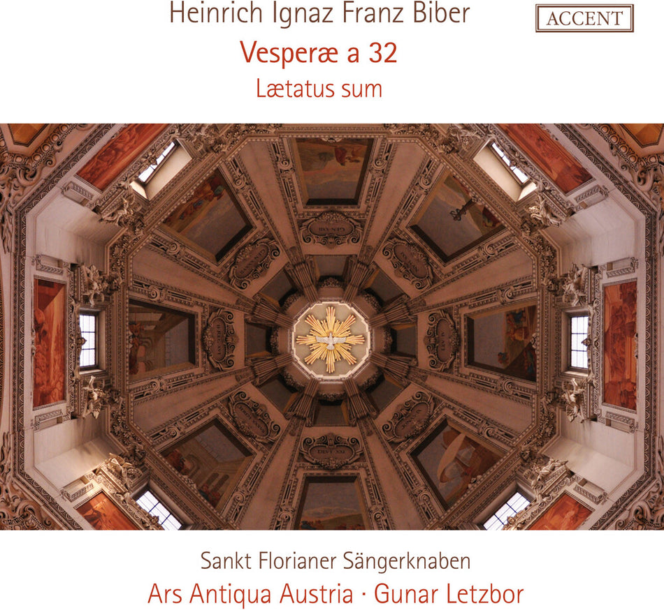 the album cover for Ars Antiqua Austria / Gunar Letzbor - Heinrich Ignaz Franz Biber: Vesperae A 32