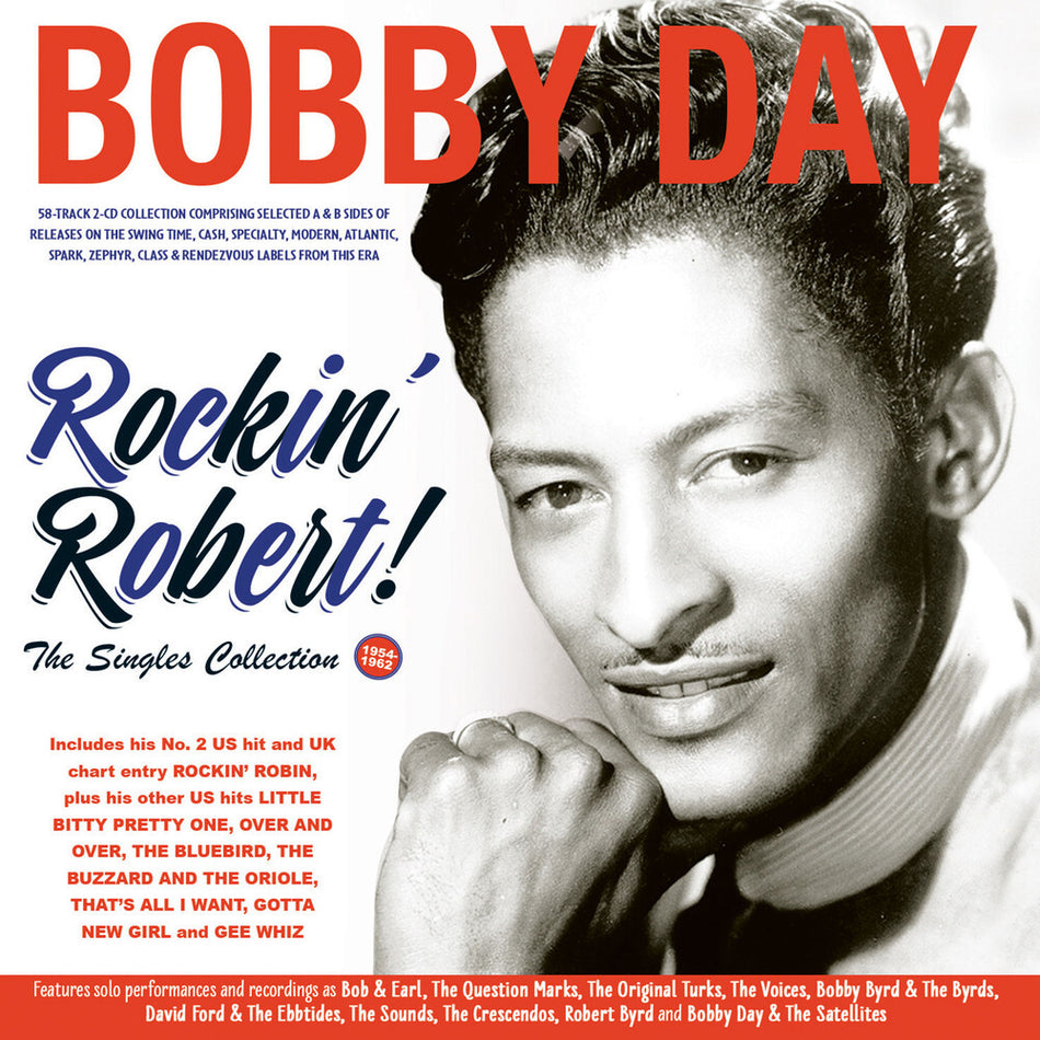 the album cover for Bobby Day - Rockin' Robert The Singles Collection 1954-62