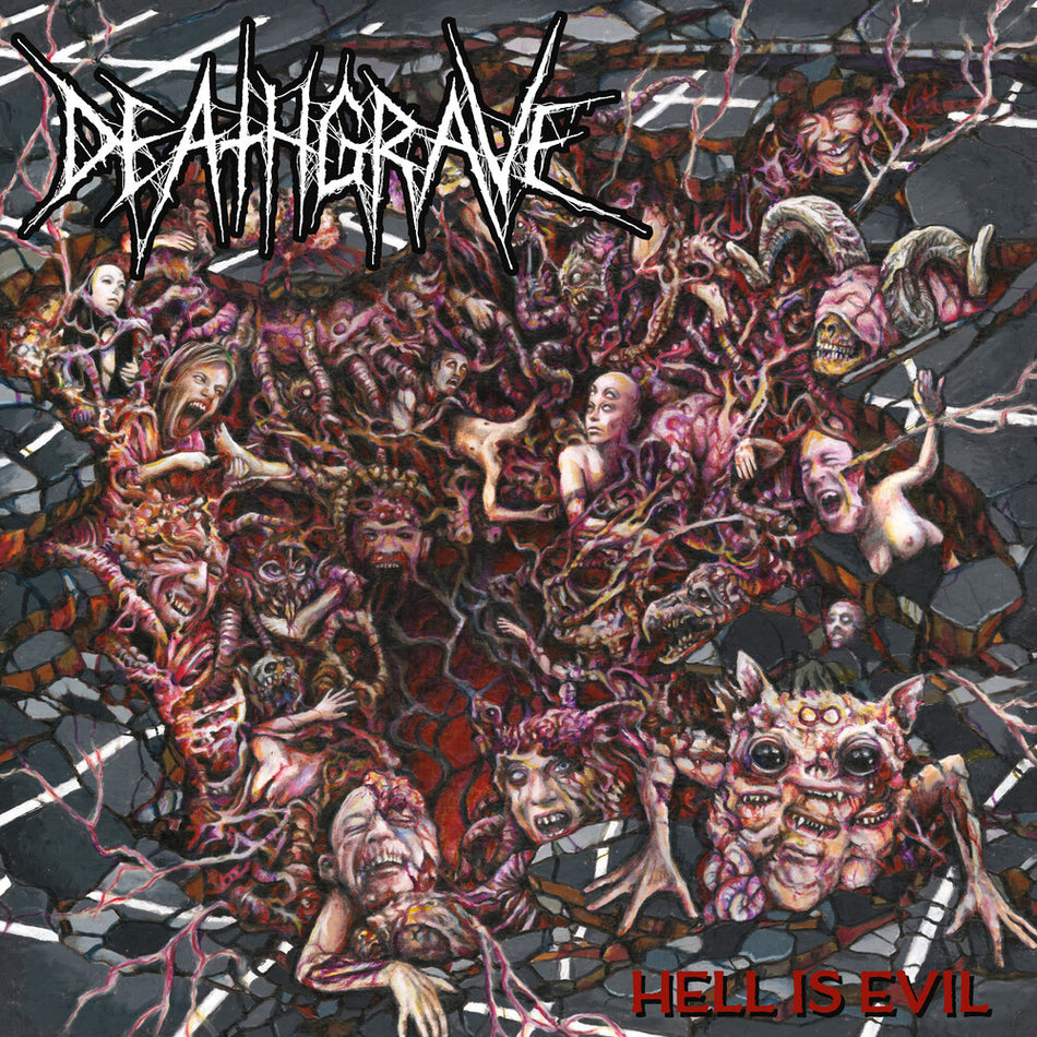 the album cover for Deathgrave - Hell Is Evil