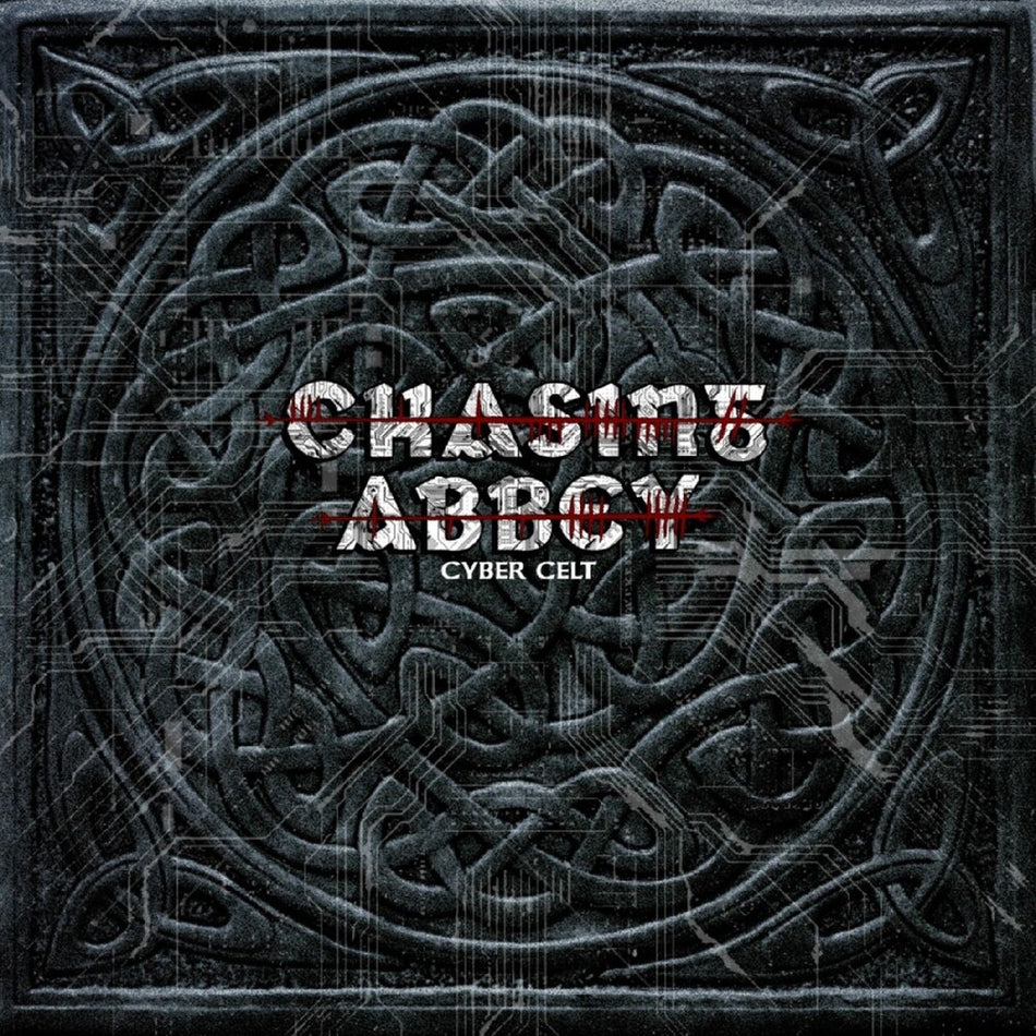 the album cover for Chasing Abbey - Cyber Celt - Green & Black Marbled Vinyl (Blk)
