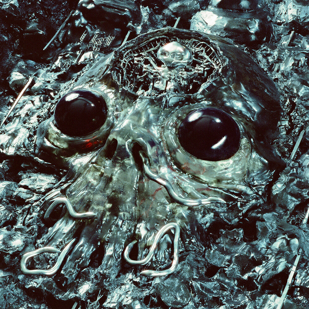 the album cover for King Gizzard & The Lizard Wizard - Alien Metal [180g Recycled Plastic Translucent Black]