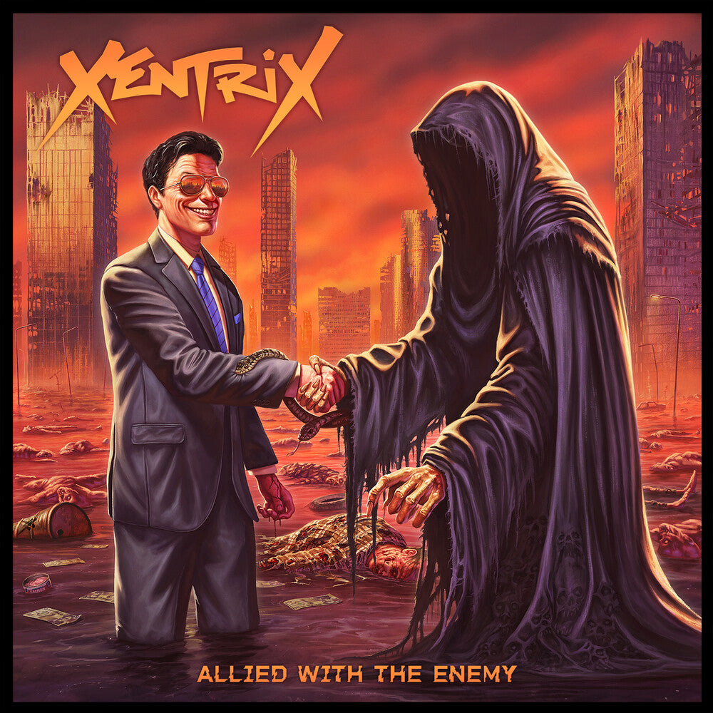 the album cover for Xentrix - Allied With The Enemy [Colored Vinyl] [Limited Edition]