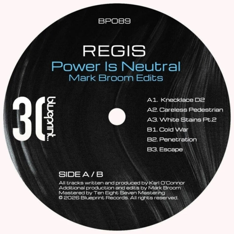 the album cover for Regis - Power Is Neutral (Mark Broom Edits) (Ep)