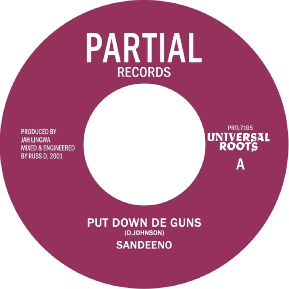 the album cover for Sandeeno - Put Down De Guns' (Ep)