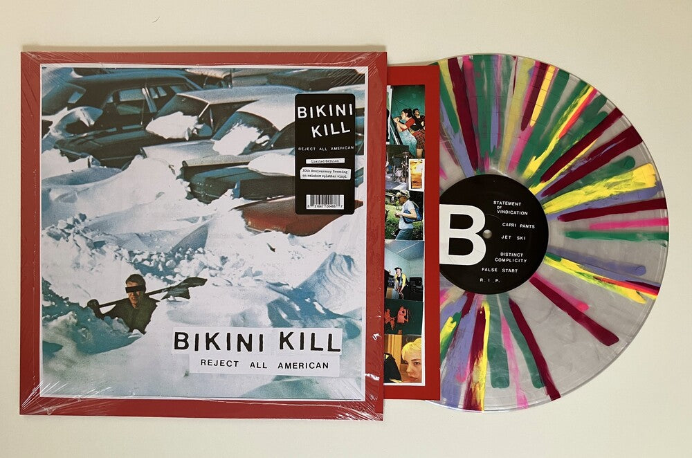 the album cover for Bikini Kill - Reject All American [Colored Vinyl] (Aniv) [Reissue] (Spla)