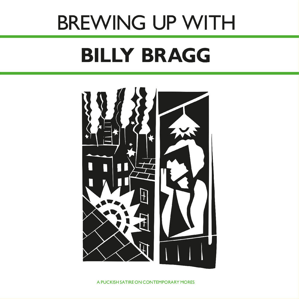 the album cover for Billy Bragg - Brewing Up With [Solid Dark Green]