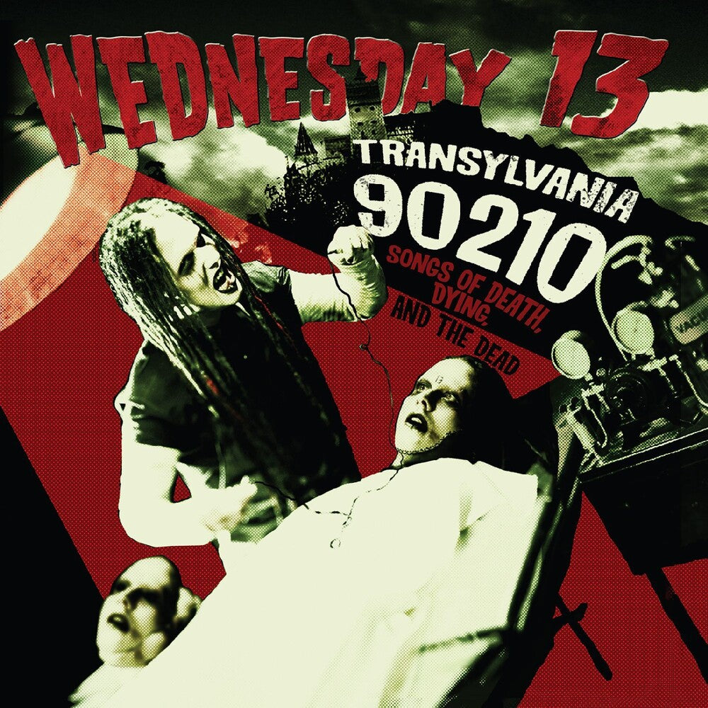 the album cover for Wednesday 13 - Transylvania 90210 - Songs Of Death, Dying [Colored Vinyl]