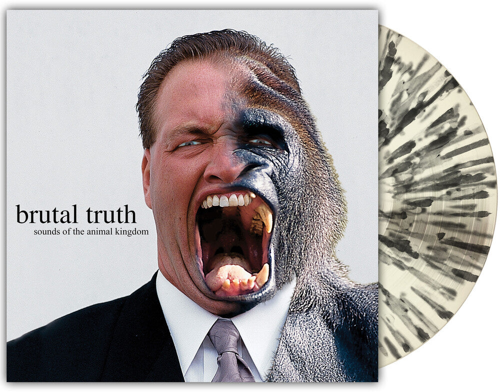 the album cover for Brutal Truth - Sounds of the Animal Kingdom - 2026 Reissue [Bone White with Splatter]