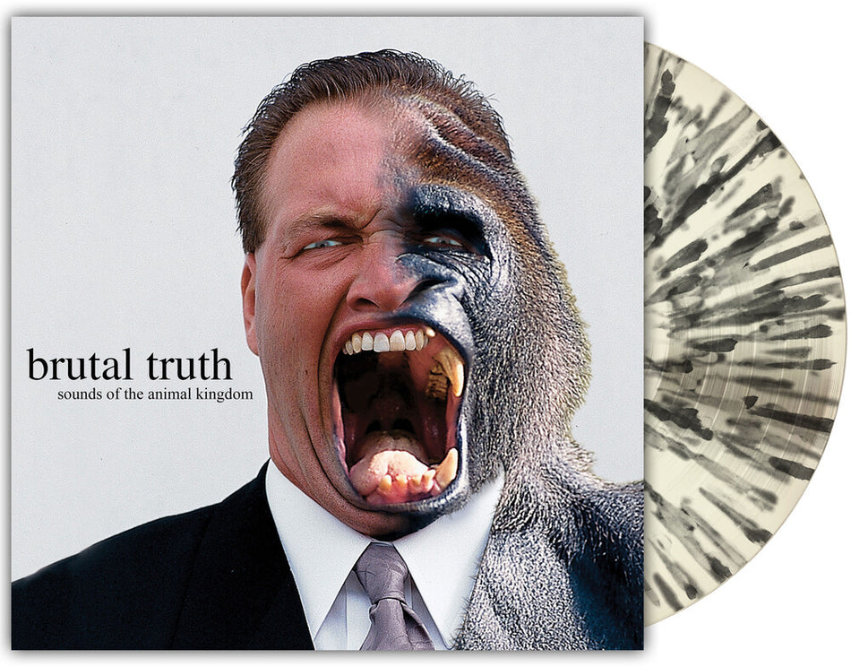 the album cover for Brutal Truth - Sounds of the Animal Kingdom - 2026 Reissue [Bone White with Splatter]