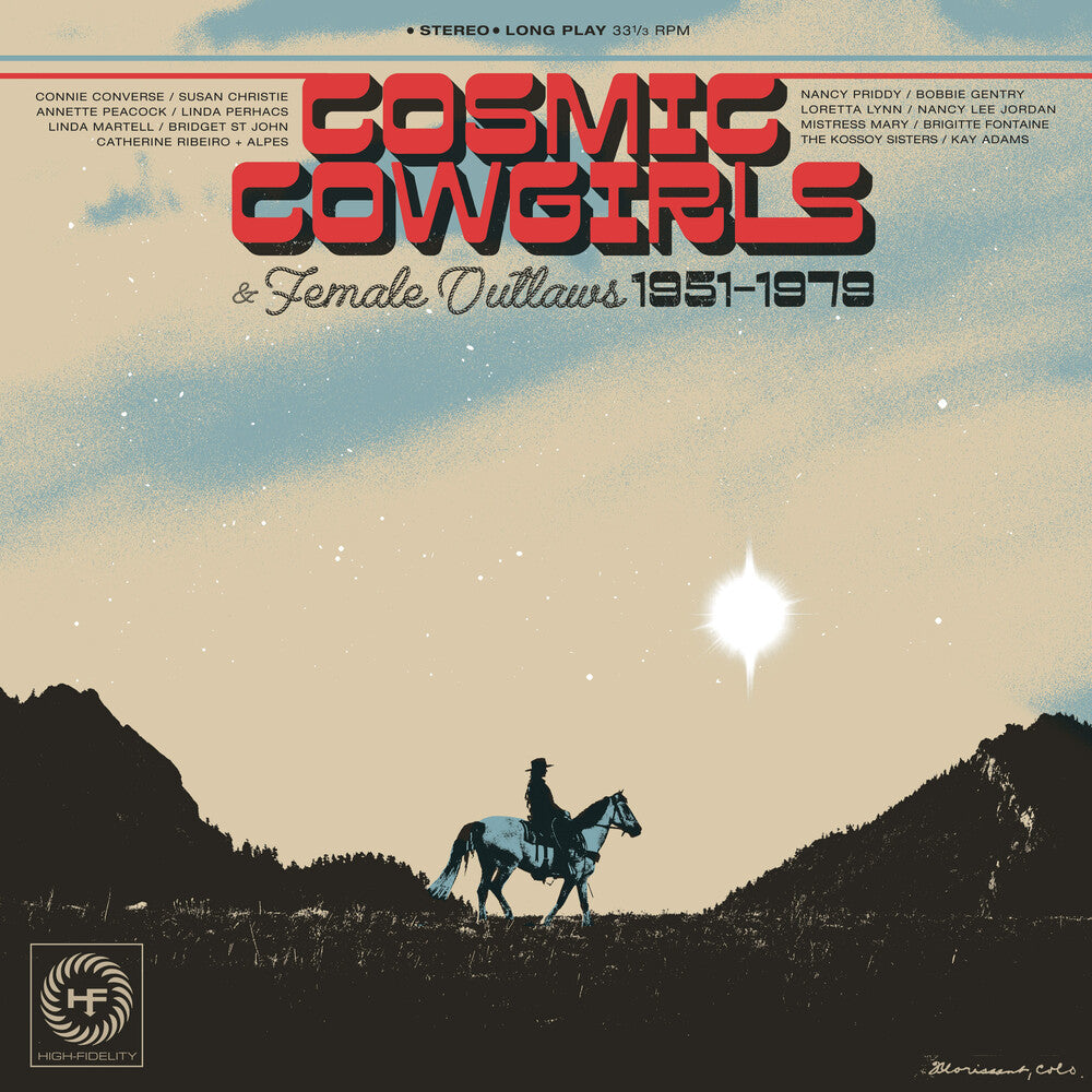 the album cover for Cosmic Cowgirls & Female Outlaws 1951-1979 / Var - Cosmic Cowgirls & Female Outlaws 1951-1979 / Var