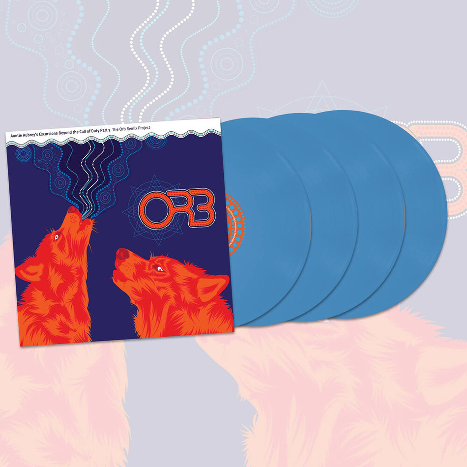 the album cover for ORB - Auntie Aubrey's Excursions Beyond 3 (Blue) [Colored Vinyl]