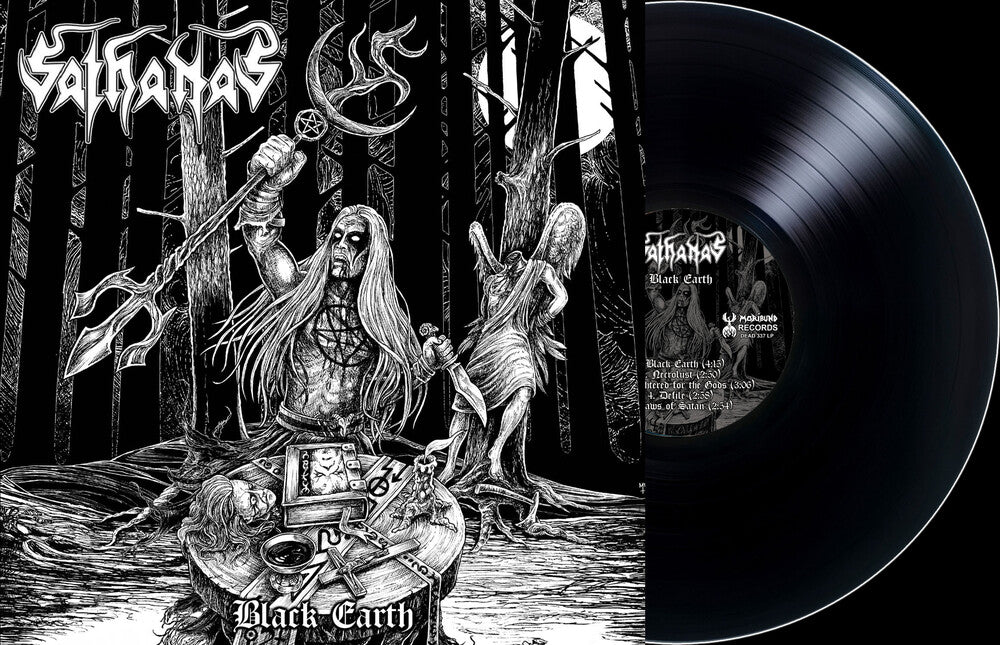 the album cover for Sathanas - Black Earth [Limited Edition]