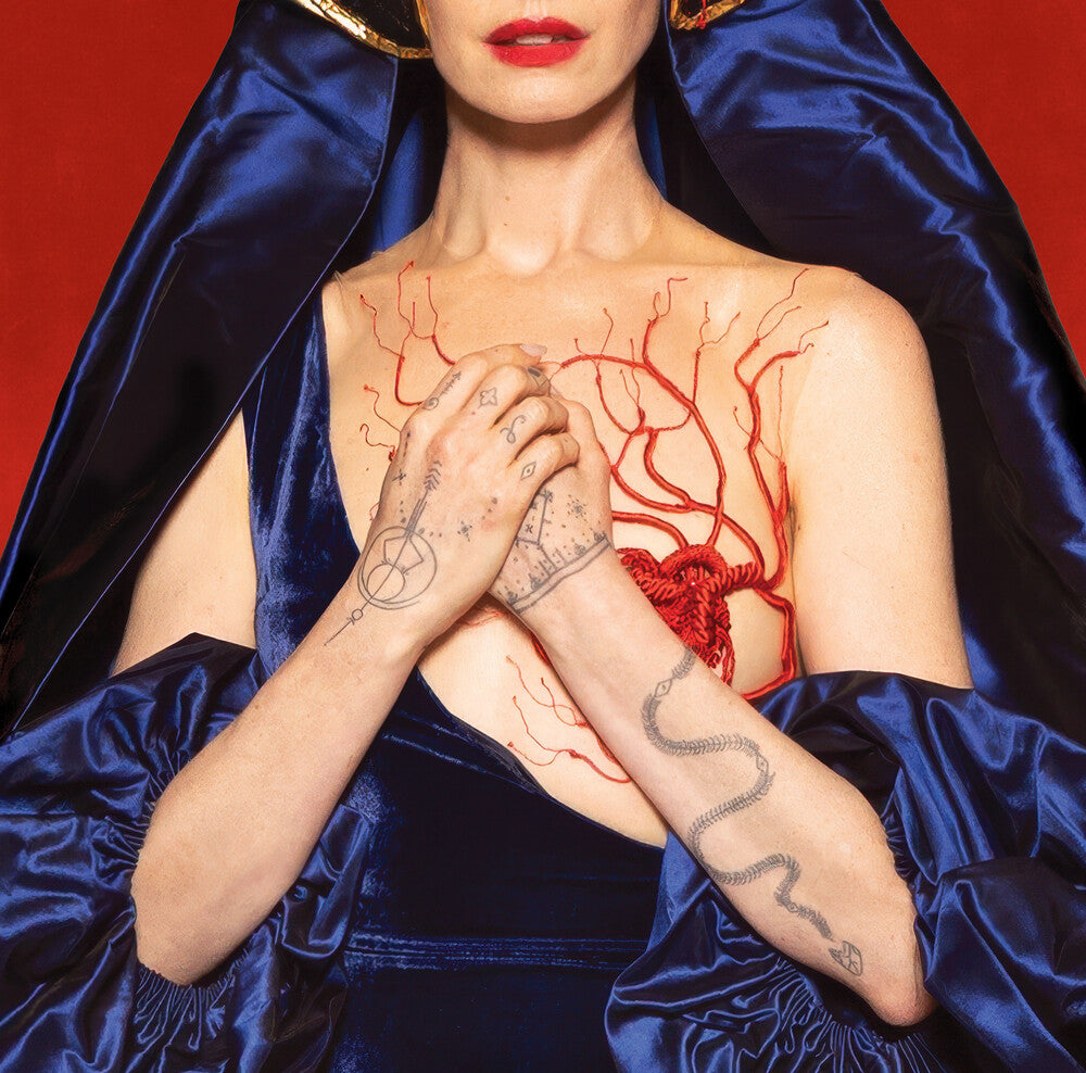 the album cover for Anne Hathaway  / Hart,Daniel (Colv) (Gol) (Red) - Mother Mary: Greatest Hits - O.S.T. [Colored Vinyl] (Gol)