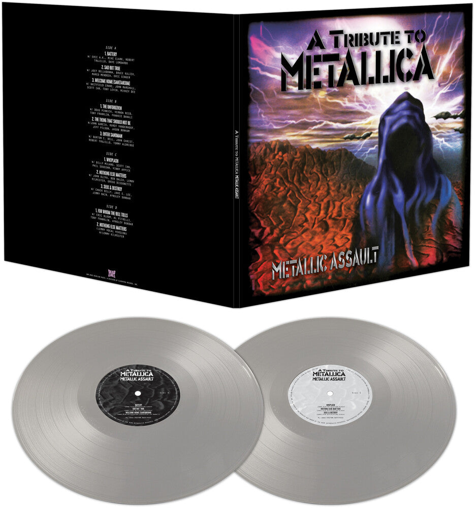 the album cover for Various Artists - Metallic Assault - A Tribute to Metallica