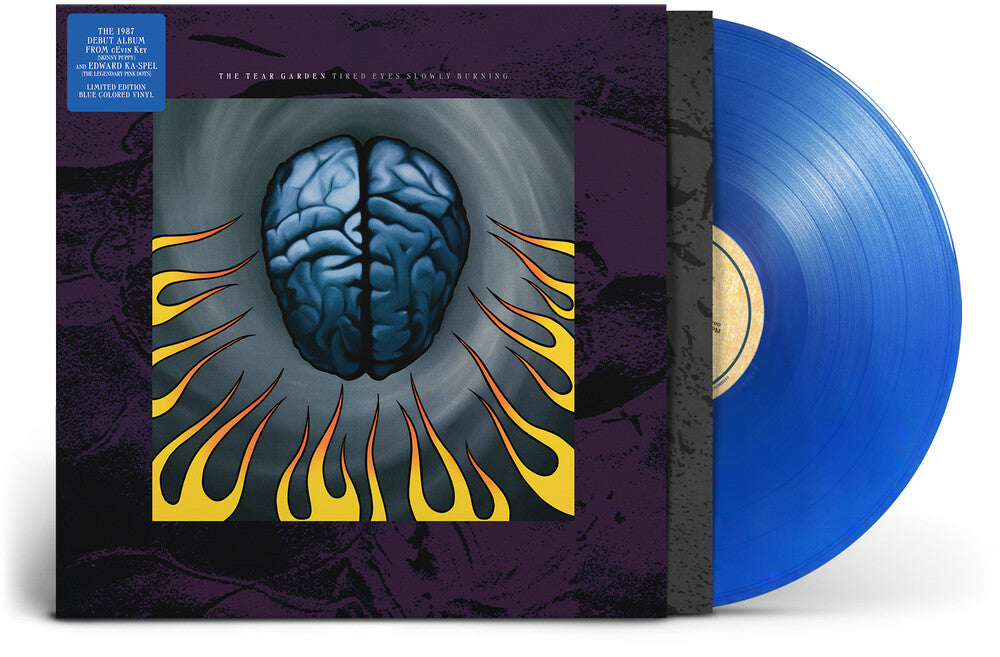 the album cover for Tear Garden - Tired Eyes Slowly Burning (Blue) [Colored Vinyl] (Ofgv)