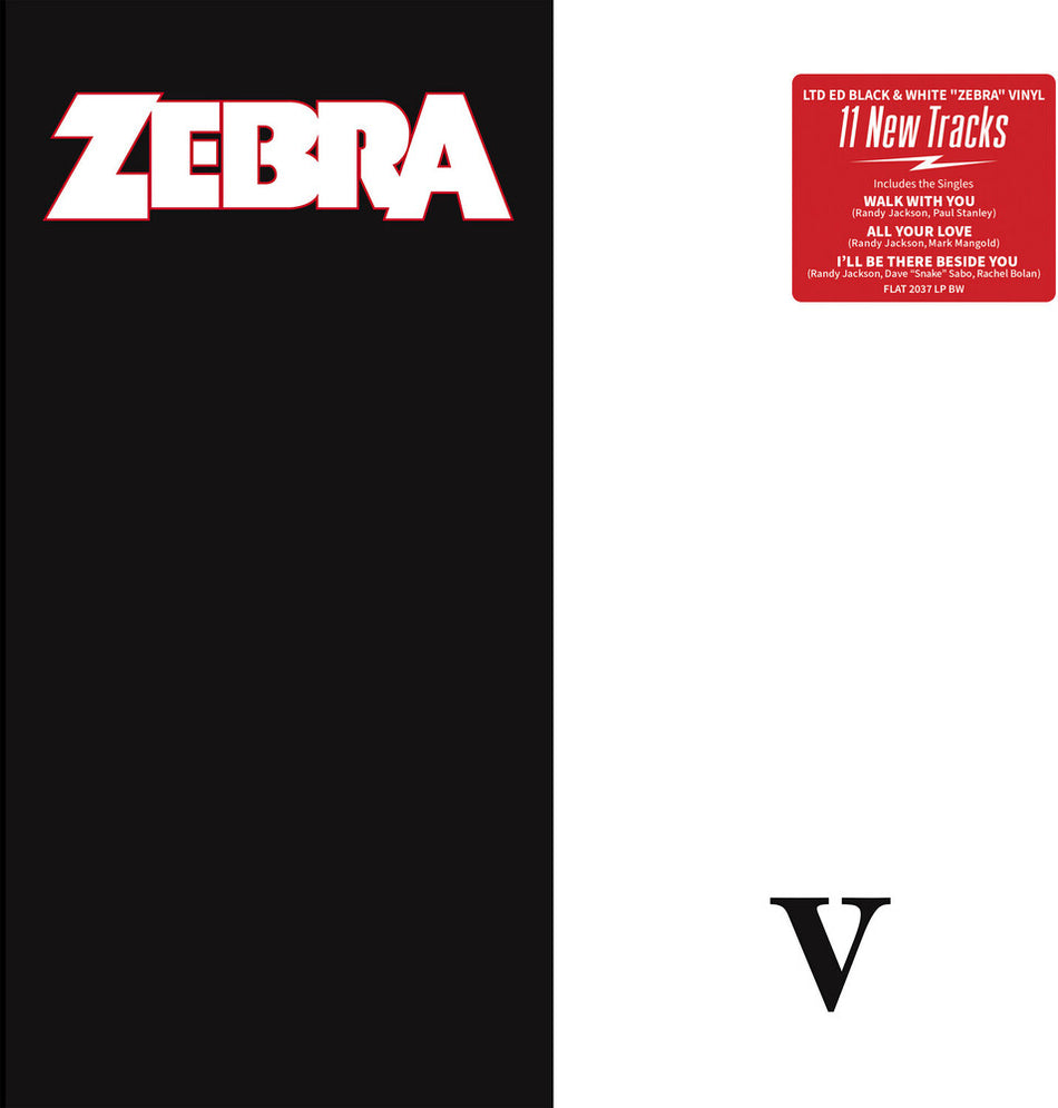 the album cover for Zebra - V [Colored Vinyl]