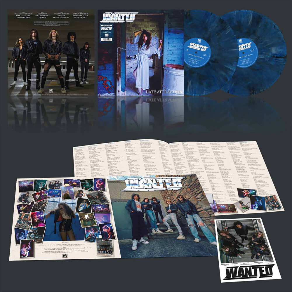 the album cover for Wanted - Late Attraction (Blue) [Colored Vinyl]