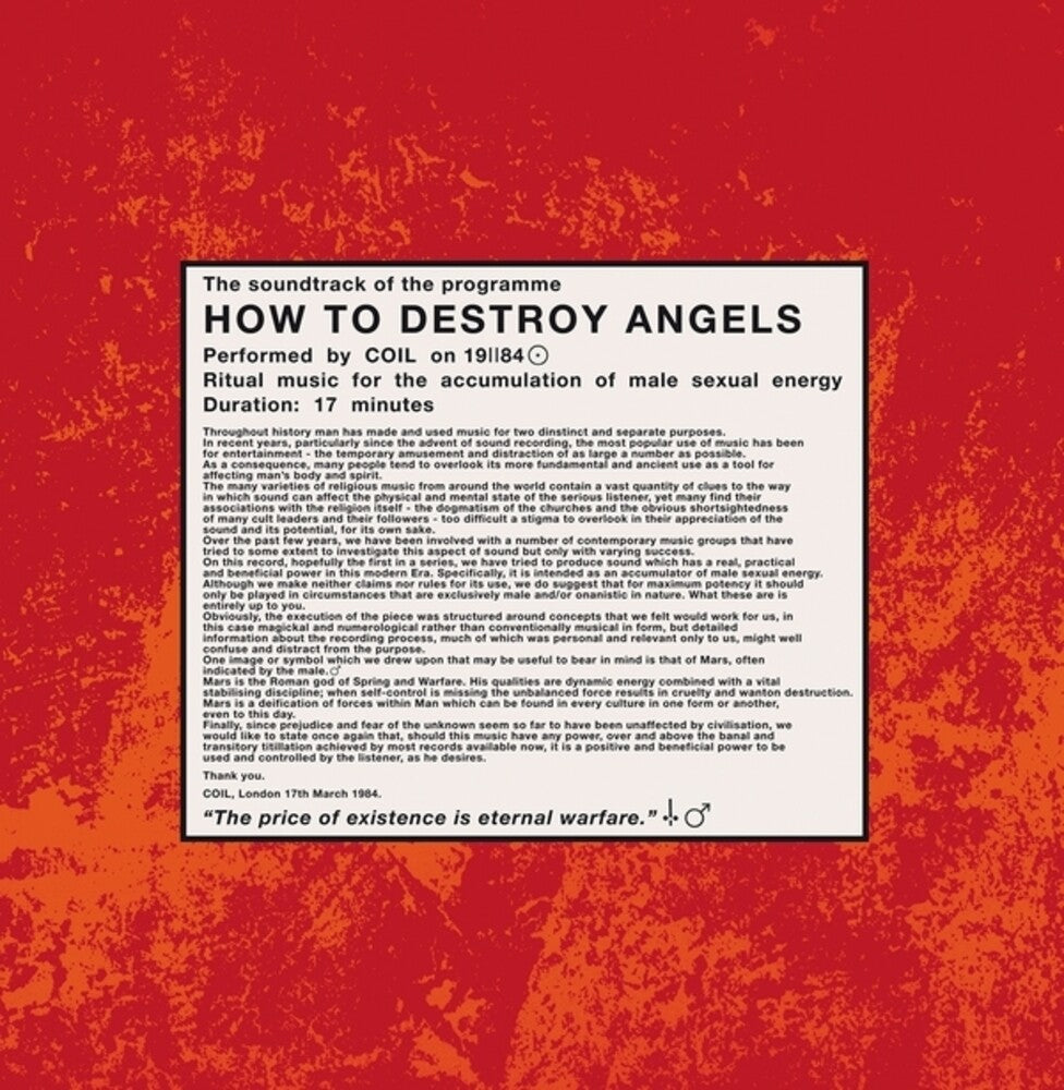 the album cover for Coil - How To Destroy Angels