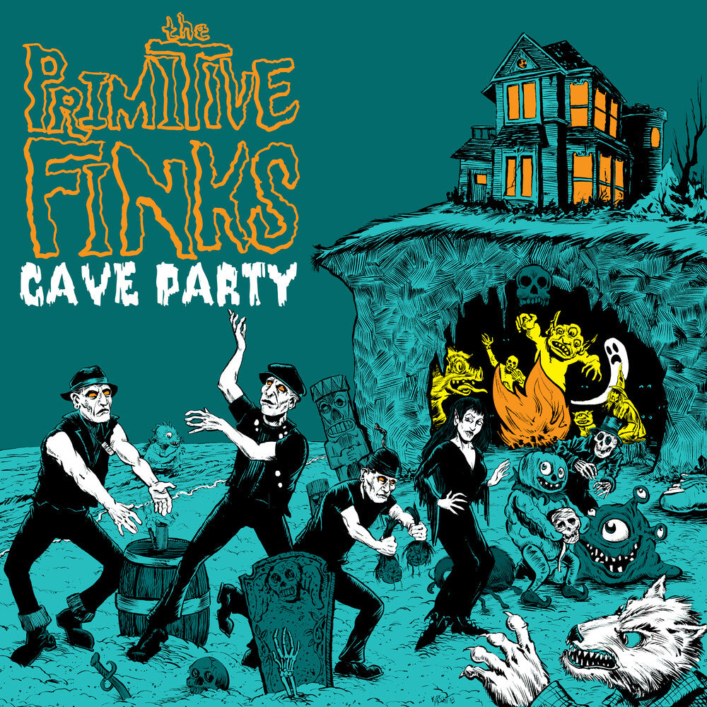 the album cover for Primitive Finks - Cave Party (orange Vinyl)