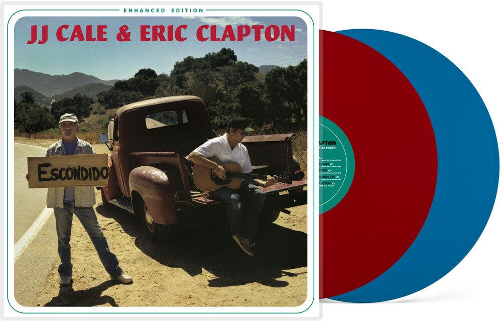 the album cover for Eric Clapton and J. J. Cale - The Road to Escondido [Ruby Red and Sky Blue]