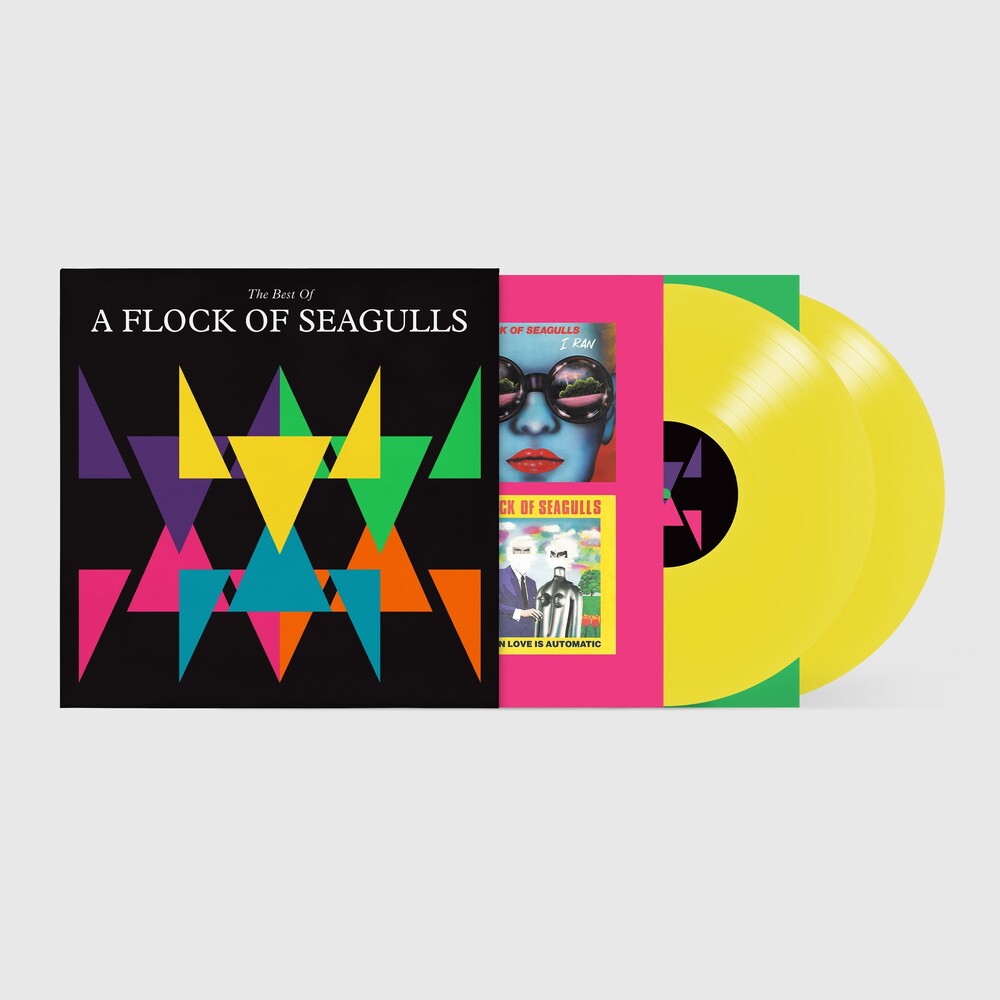 the album cover for A Flock Of Seagulls - The Best of A Flock of Seagulls [Yuzu Yellow 2 LP]