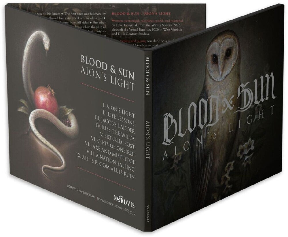 the album cover for Blood & Sun - Aion's Light