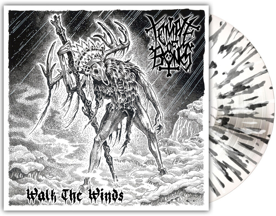 the album cover for Temple of Bones - Walk the Winds [Milky Clear with Splatter]