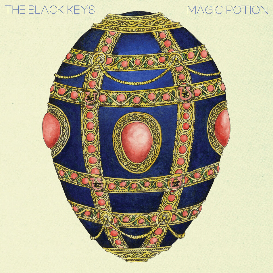 the album cover for The Black Keys - Magic Potion - 20th Anniversary [Magic Potion Blue]