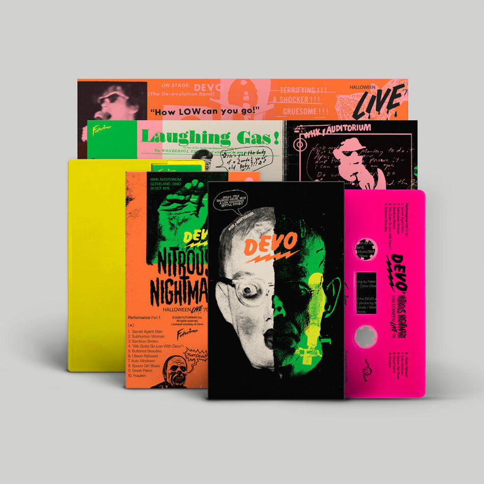 the album cover for Devo - Nitrous Nightmare: Halloween Live 1975 [Indie Exclusive] [Limited Edition]