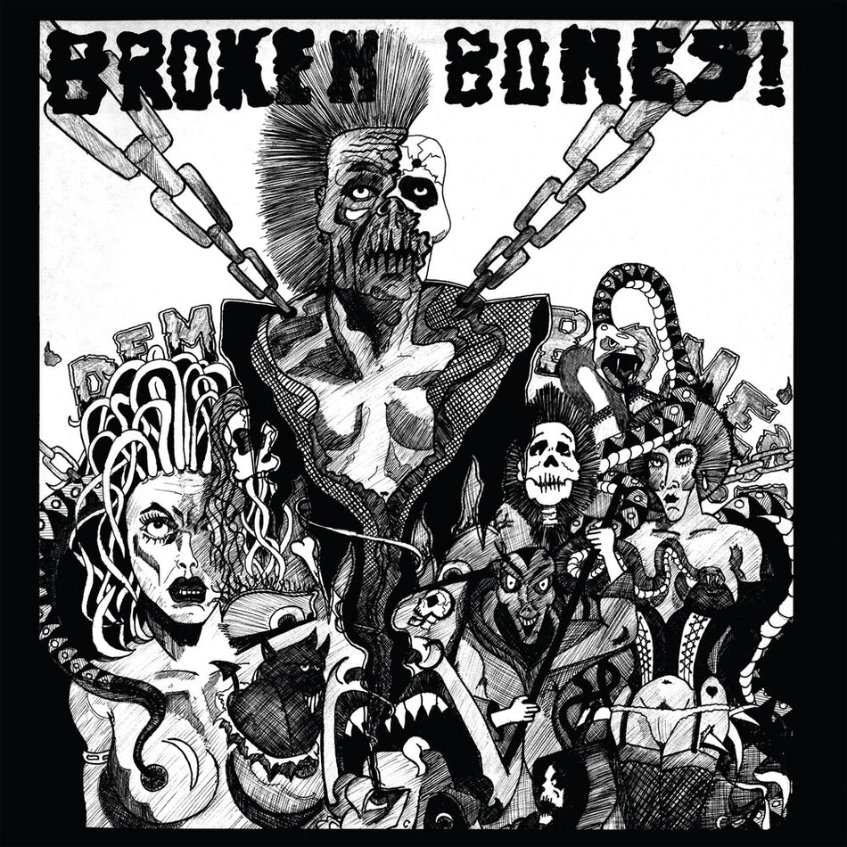 the album cover for Broken Bones - Dem Bones + Decapitated
