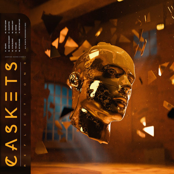 Caskets - Reflections (Orange & Black w/ White Splatter)