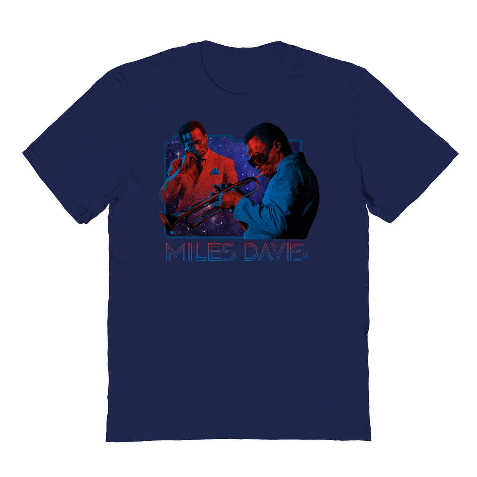 Goodie Two Sleeves Miles Davis Hot and Cool Navy T-Shirt