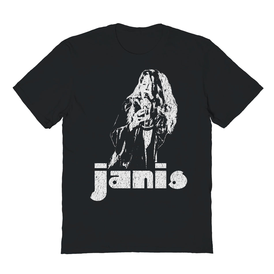 Goodie Two Sleeves Janis Joplin Sings Crackle T-Shirt