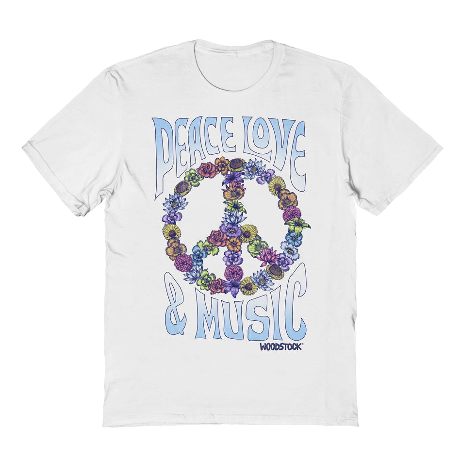 Goodie Two Sleeves Woodstock Peace Love and Music T-Shirt