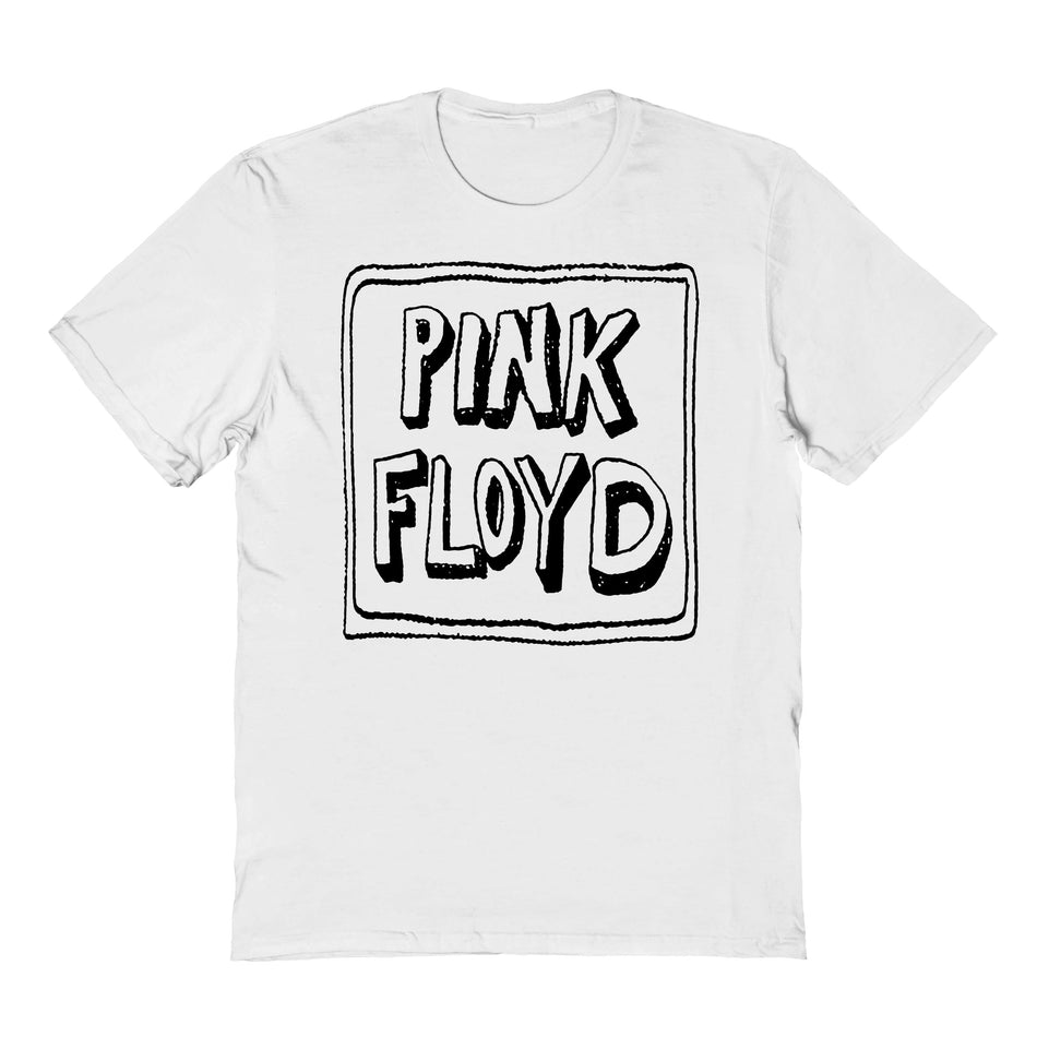 Goodie Two Sleeves Pink Floyd Square White T-Shirt