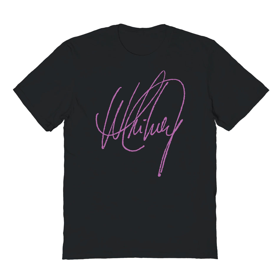 Goodie Two Sleeves Whitney Houston Pink Signature T-Shirt
