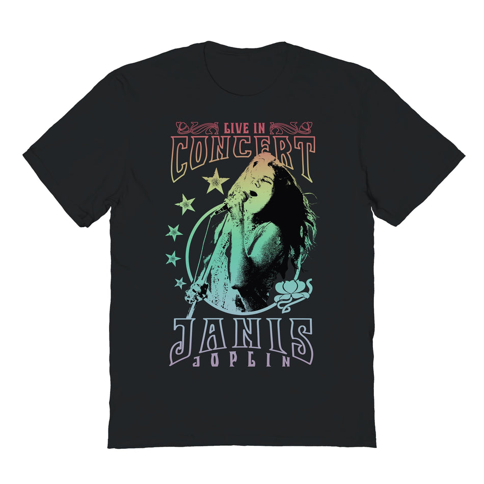 Goodie Two Sleeves Janis Joplin Rainbow Live in Concert T-Shirt
