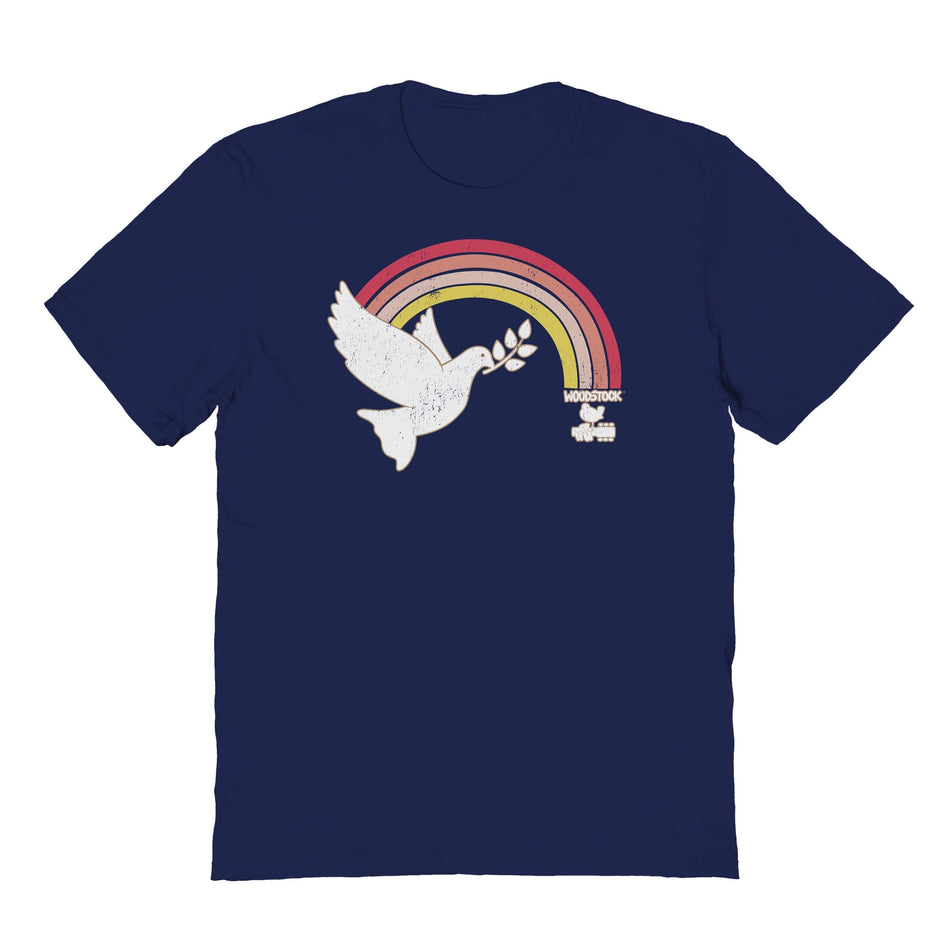 Goodie Two Sleeves Woodstock Rainbow 2 Navy T-Shirt