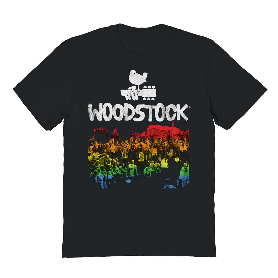 Goodie Two Sleeves Woodstock Rainbow Crowd T-Shirt