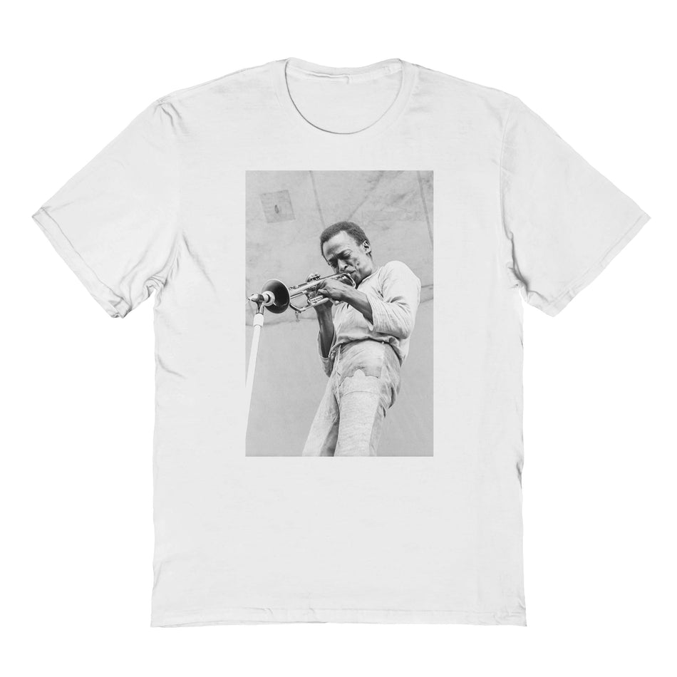 Goodie Two Sleeves Miles Davis Black and White Photo T-Shirt