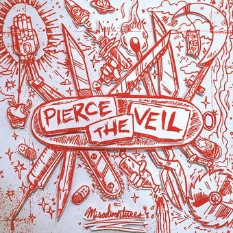 Pierce The Veil - Misadventures (Indie Silver w/ Red Splatter)